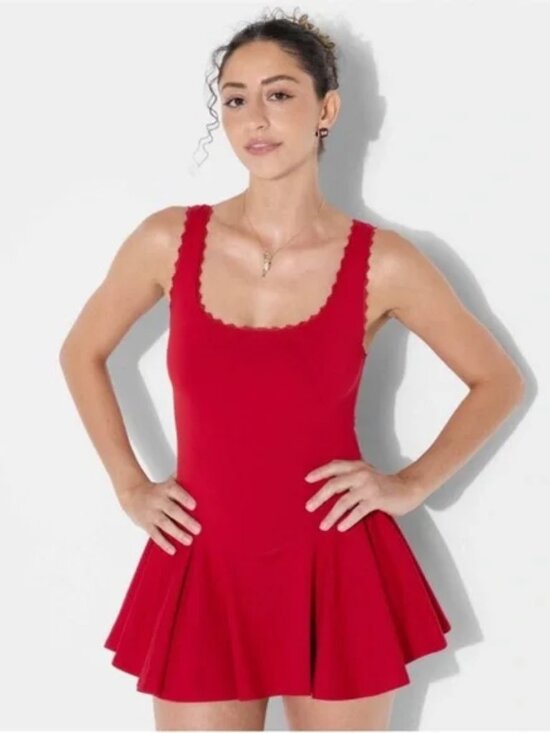 wild fable Dresses & Skirts - Woman’s Game Day Lace Drop Waist Mini Skater Dress Red XXL - Wild Fable - NWT!!